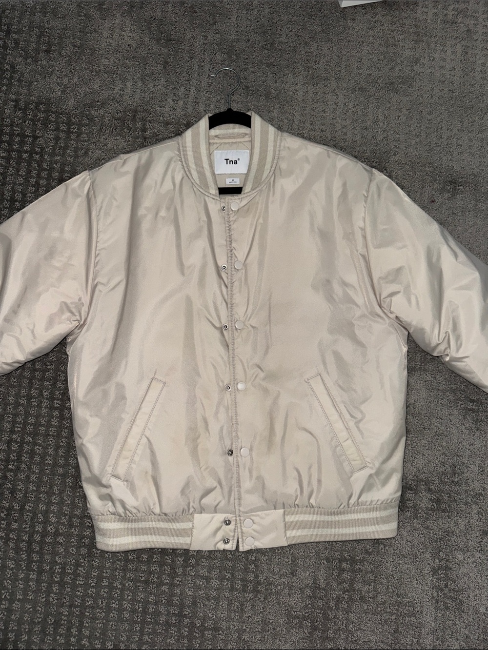 TNA Light Cream Bomber Jacket